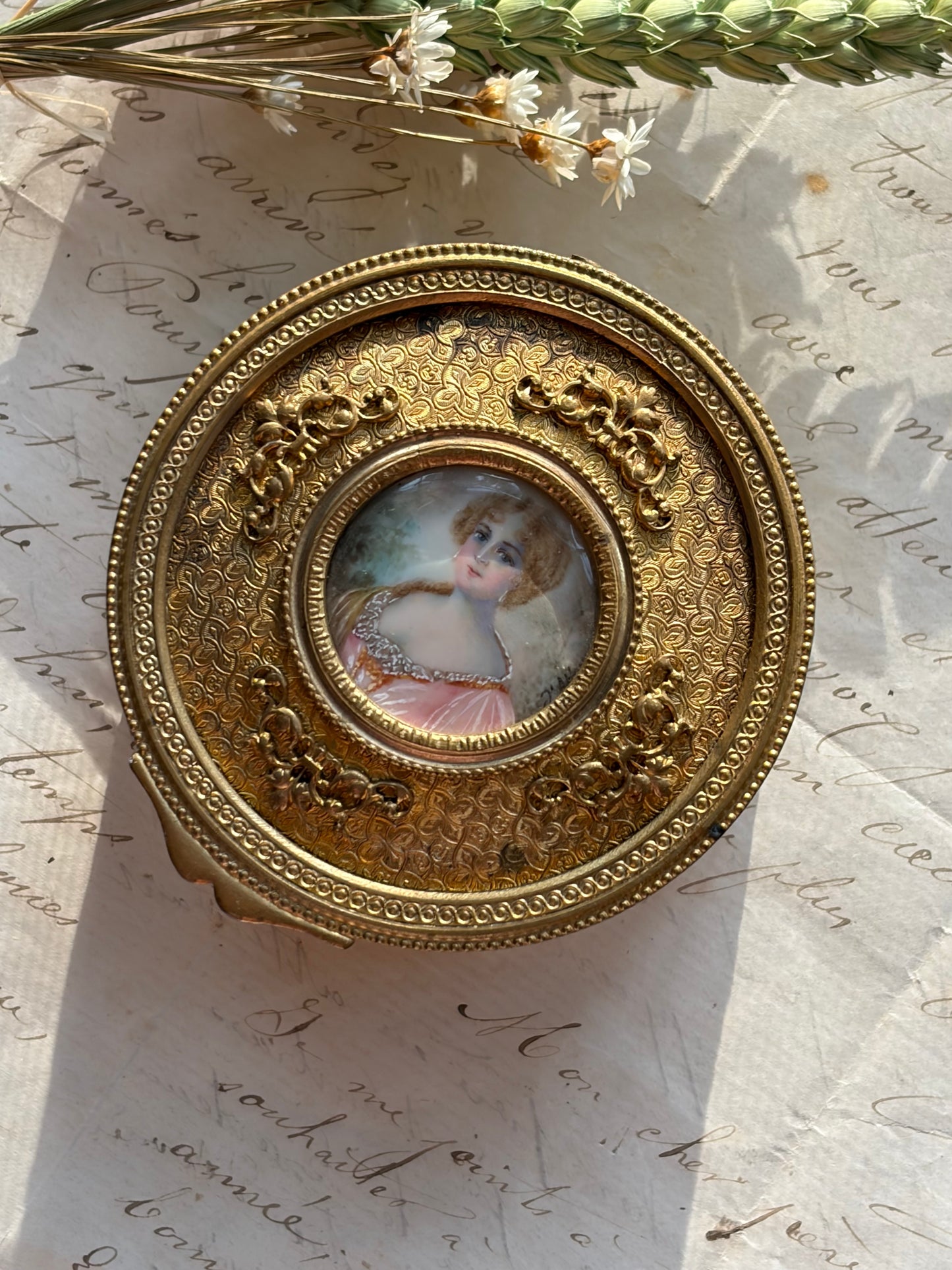 Antique French Portrait Box
