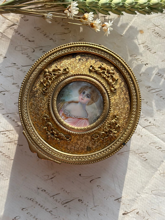 Antique French Portrait Box