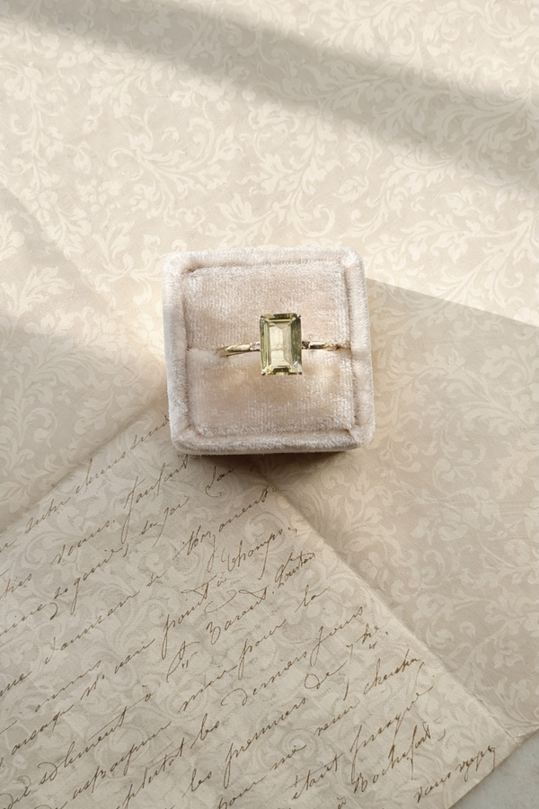 Vintage Scapolite Cocktail Ring from Paris