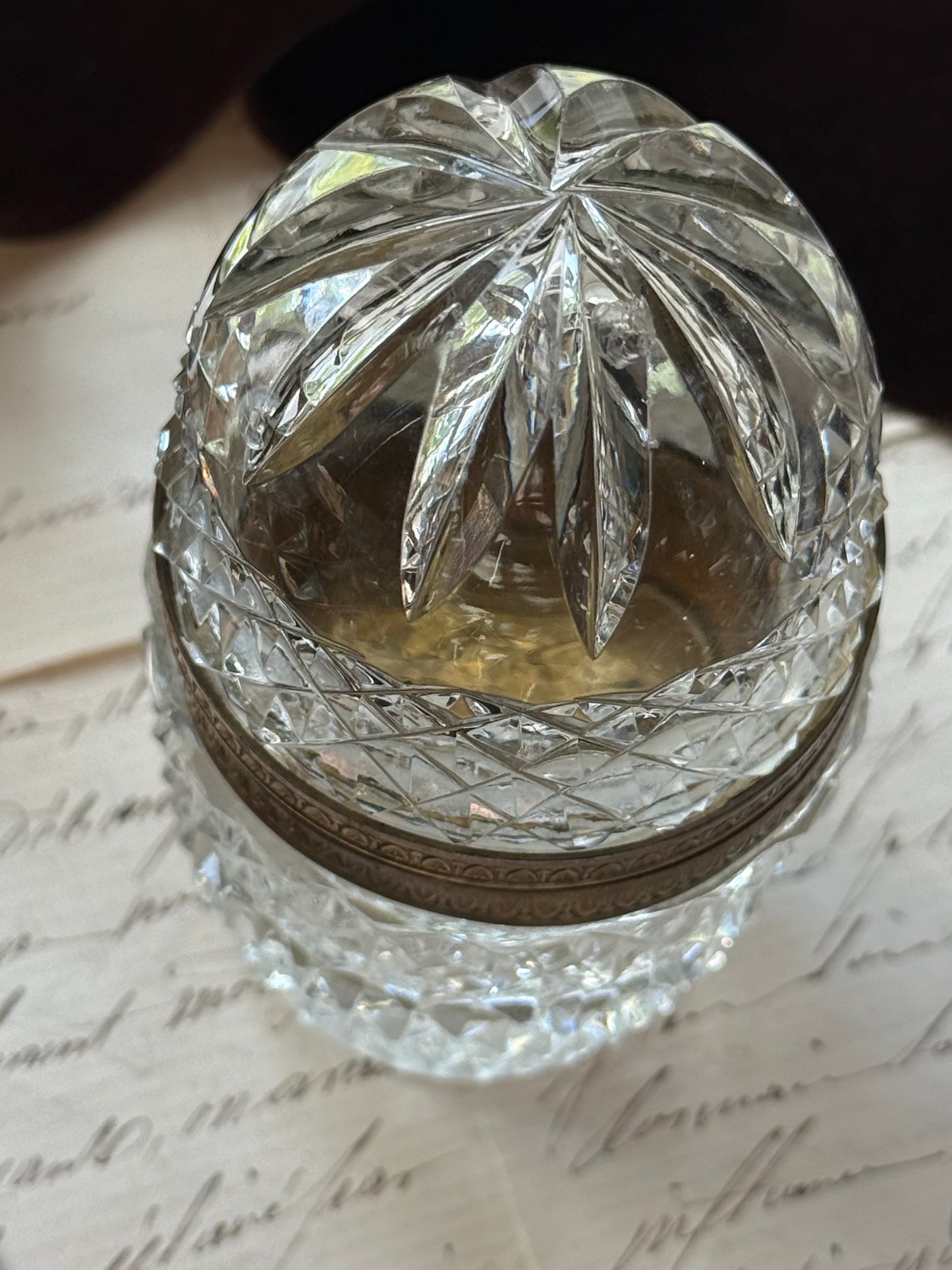French Crystal Lighter/Trinket Box