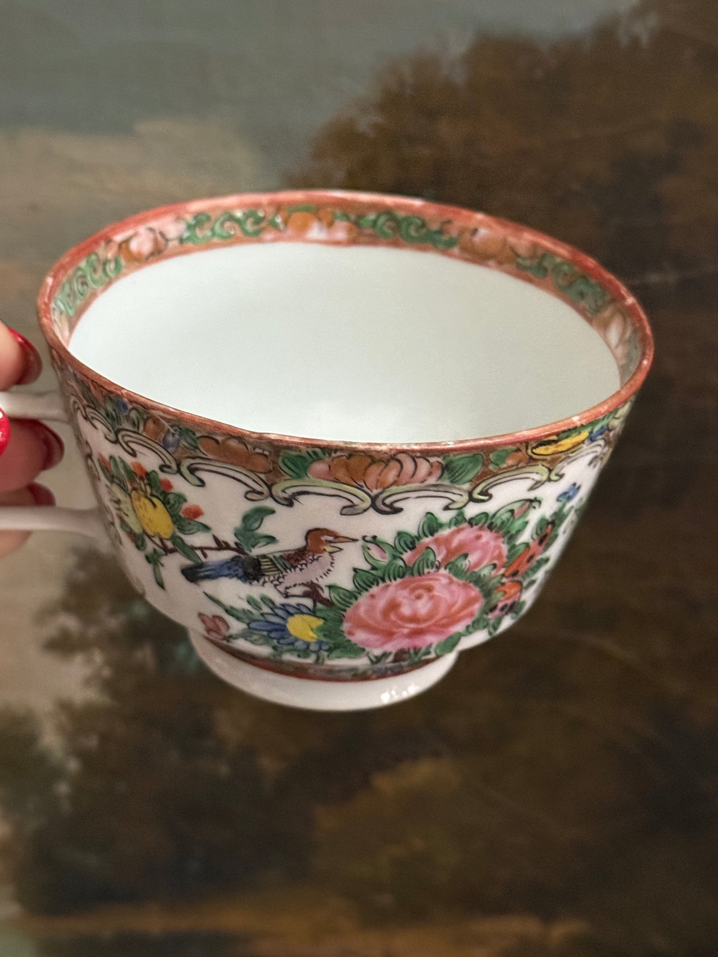 Antique Rose Canton Tea Cups (sold individually)