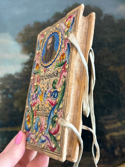 The Confessions of Saint Augustine — Italian Hand-Illuminated Vellum Art Binding, c. 1903–1905
