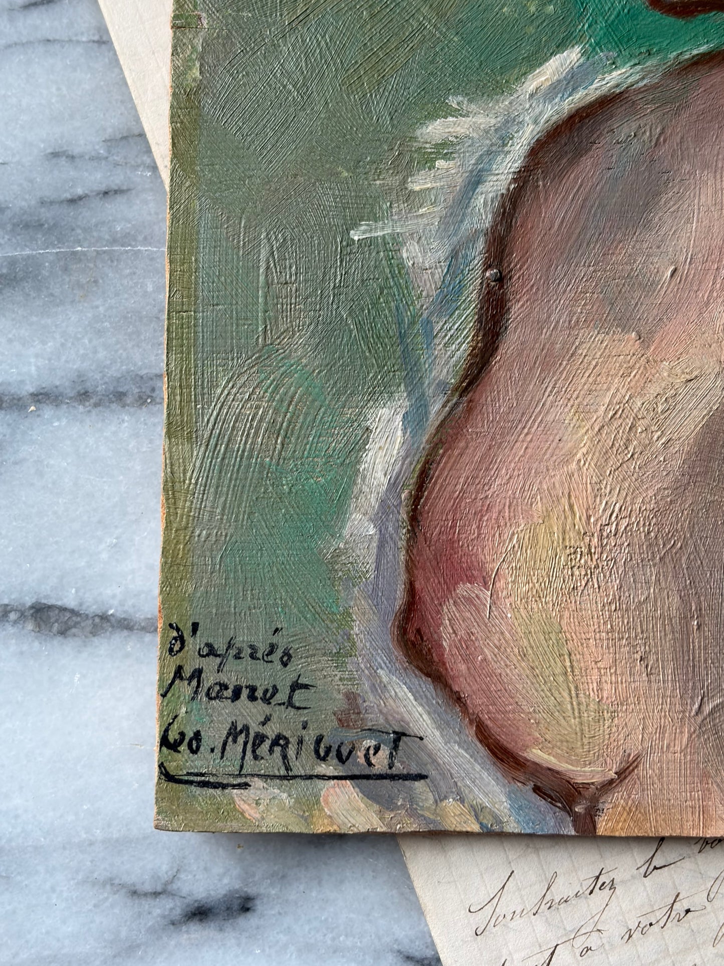 Vintage French Figural Study, Signed