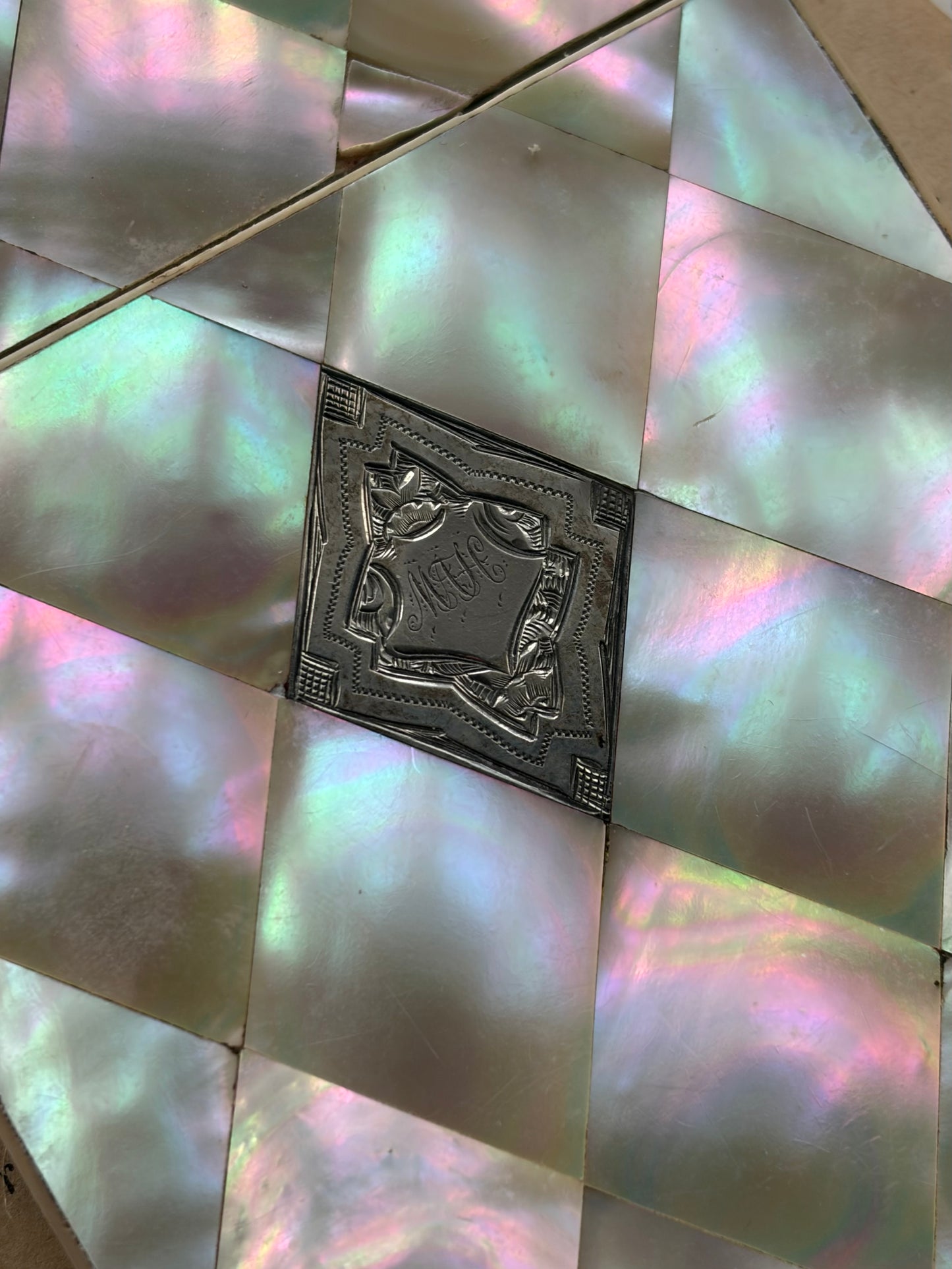 Antique French Mother of Pearl Calling Card Case