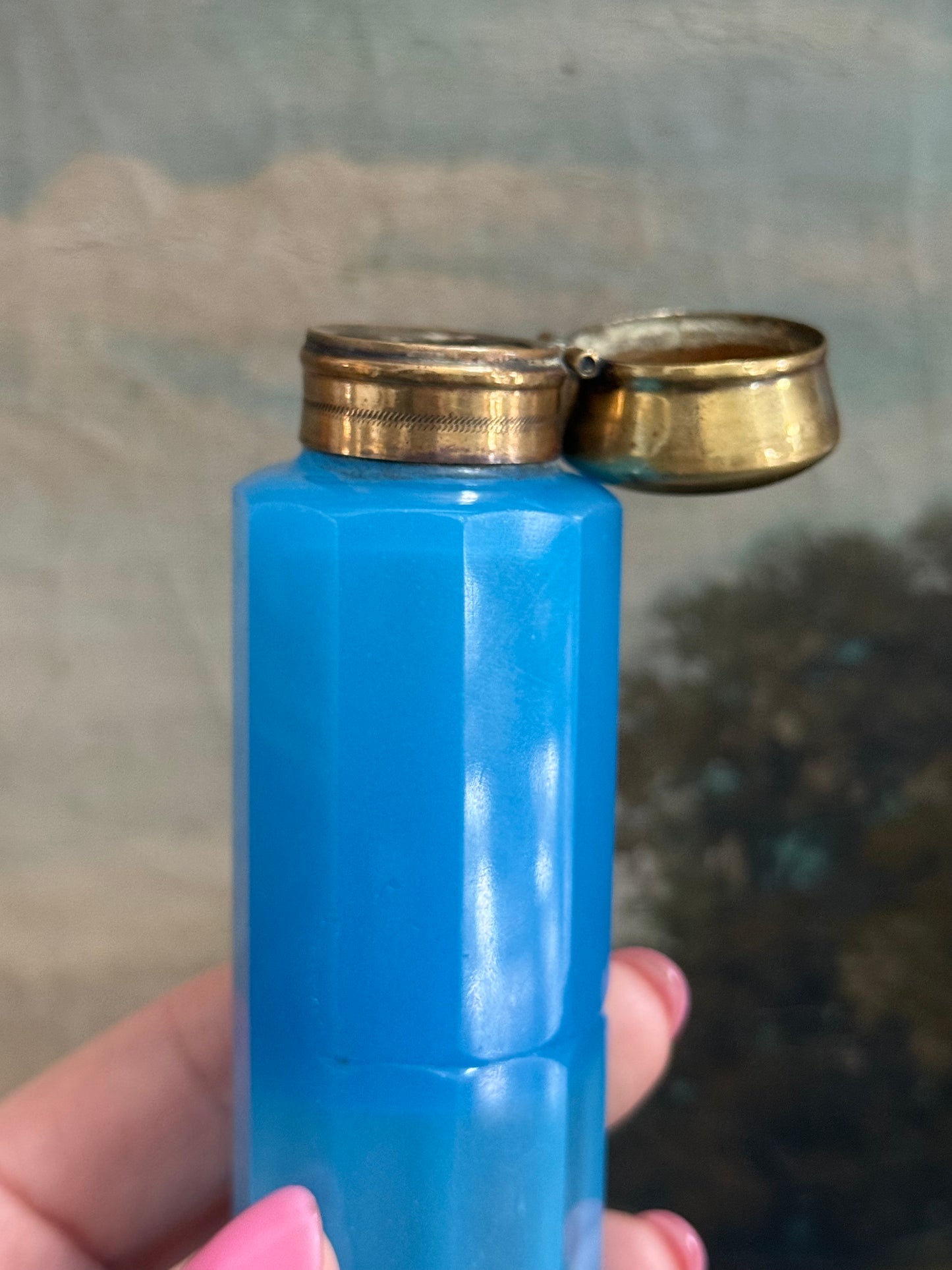 19th Century French Double Opaline Perfume Bottle