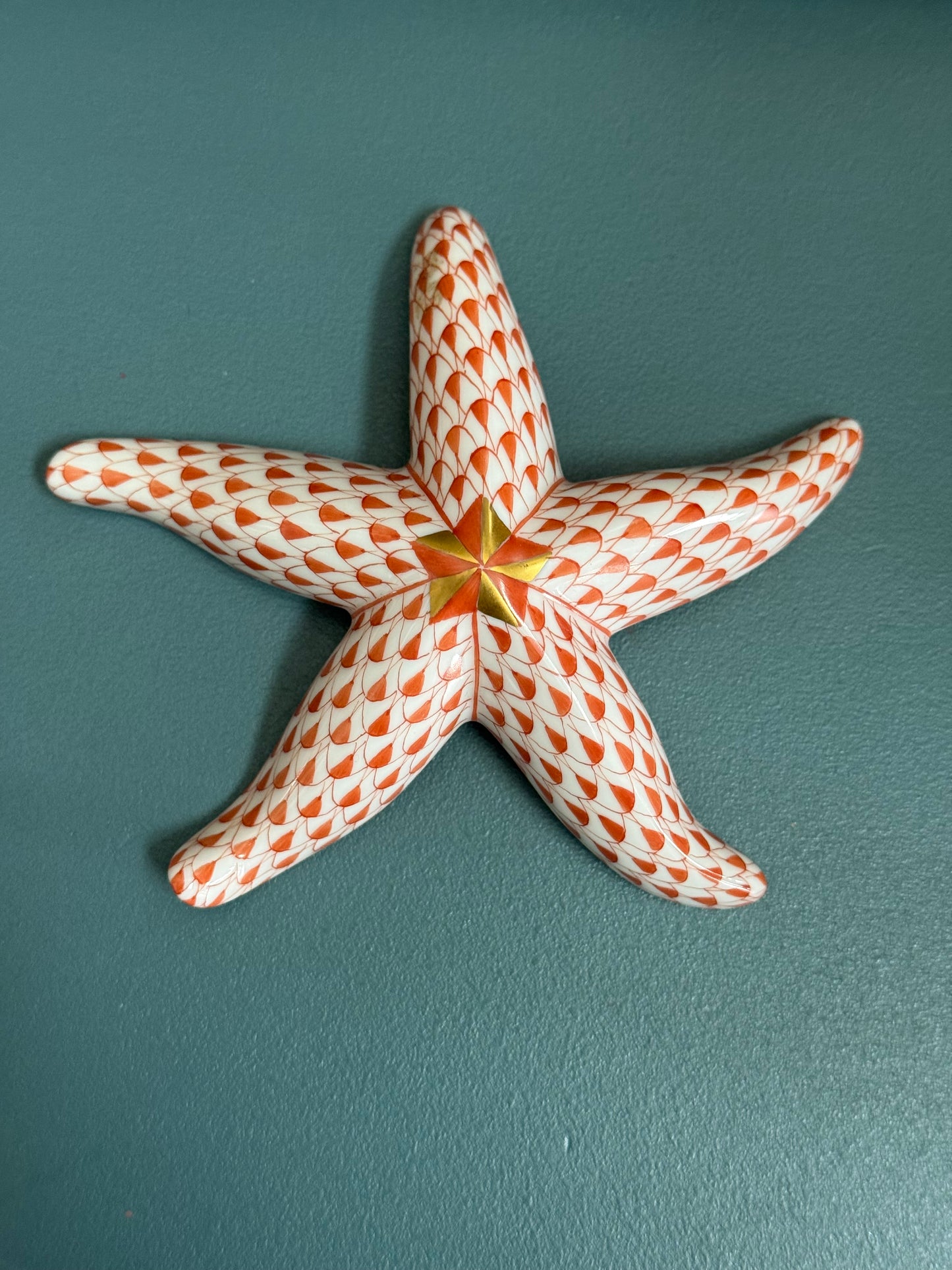 Herend Hungary Hand-Painted Porcelain Starfish