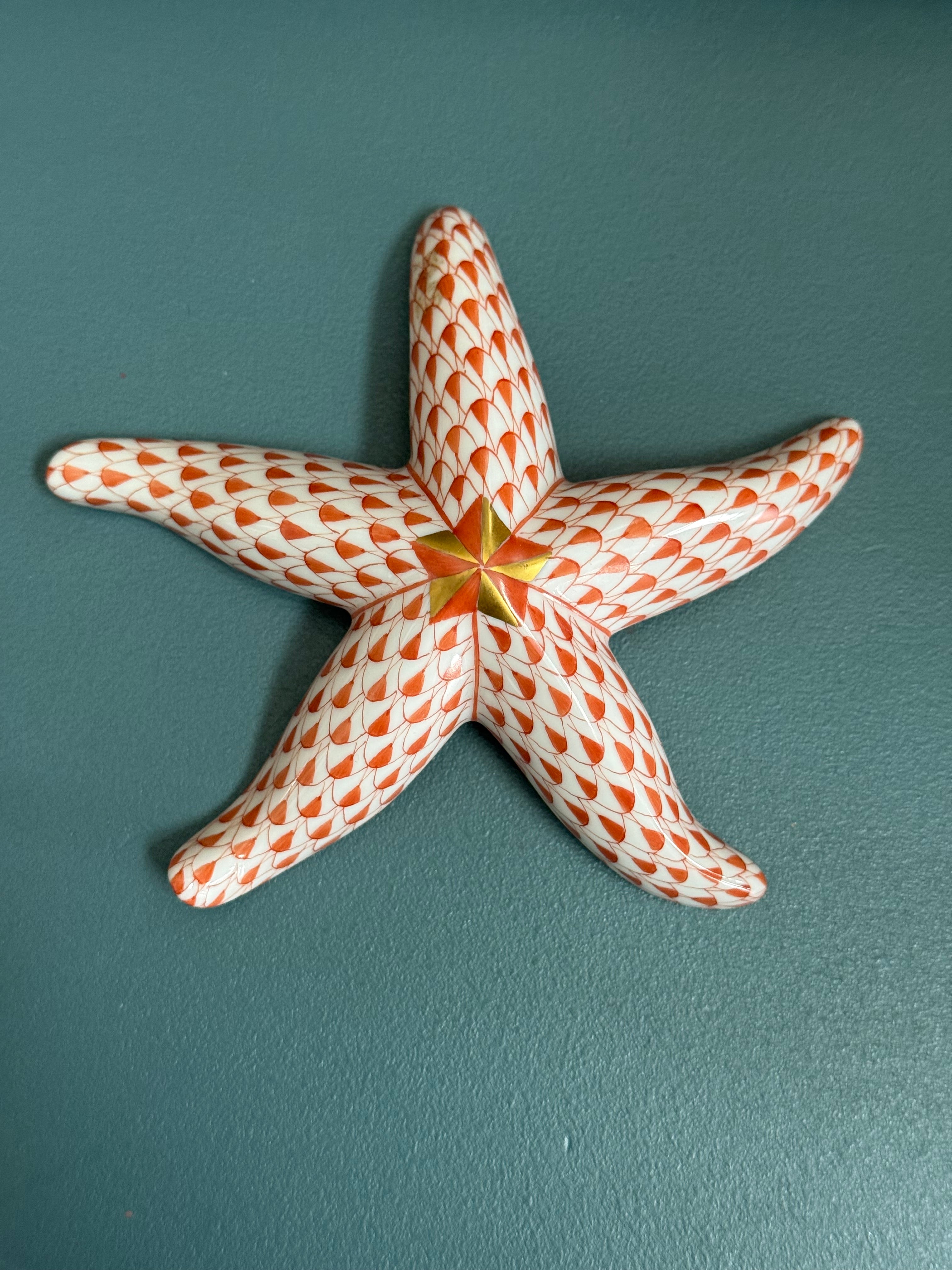 Herend Hungary Hand-Painted Porcelain Starfish