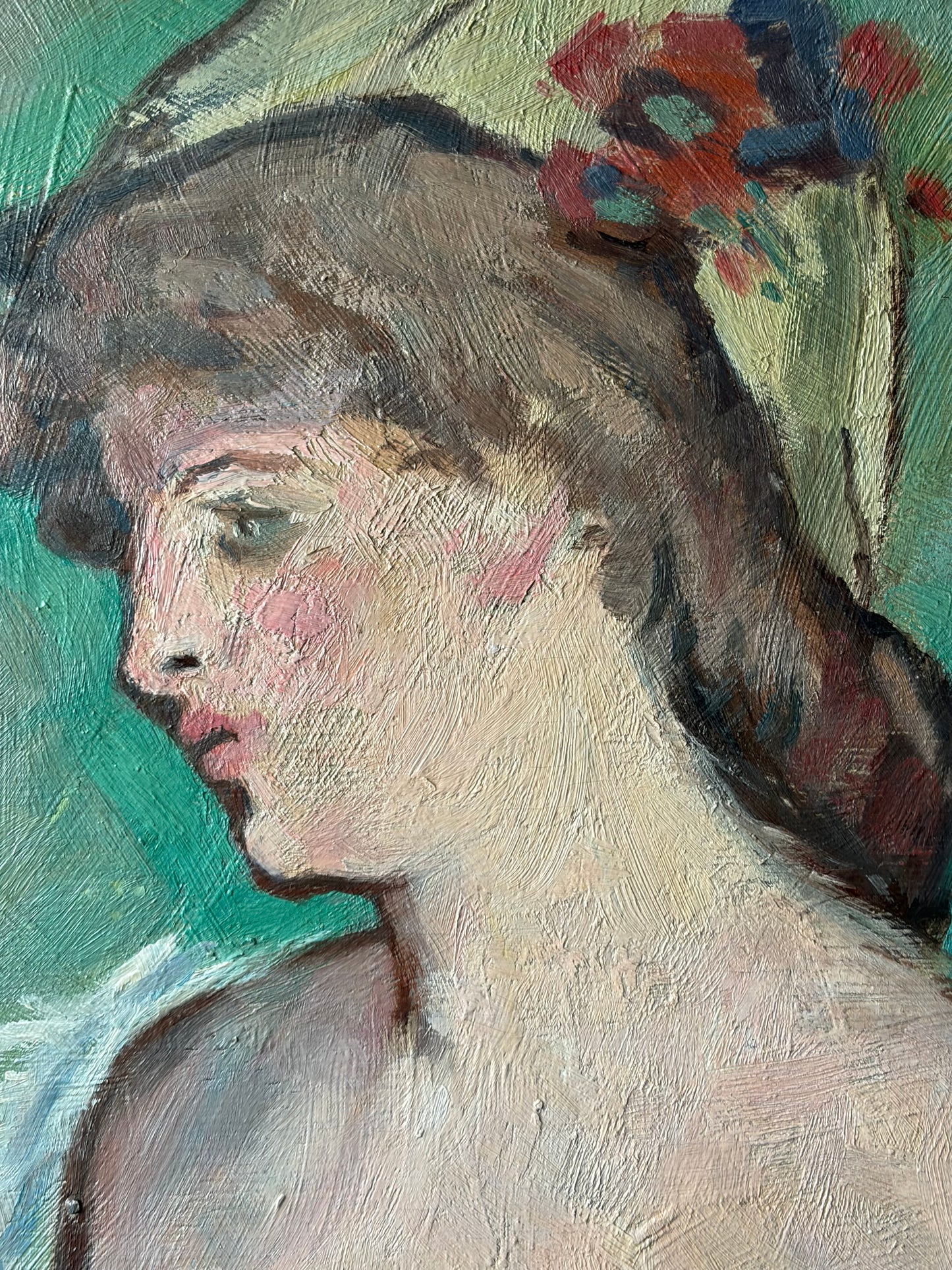 Vintage French Figural Study, Signed