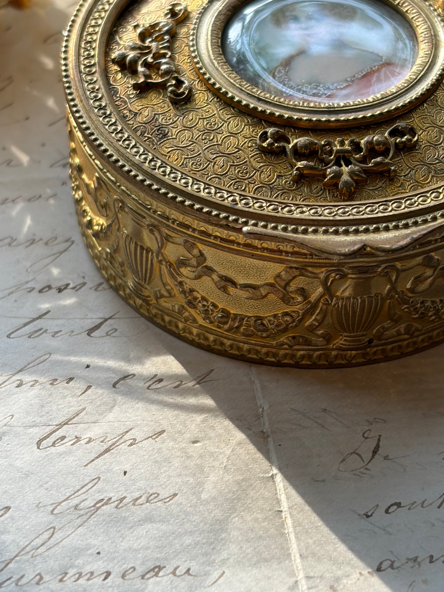 Antique French Portrait Box