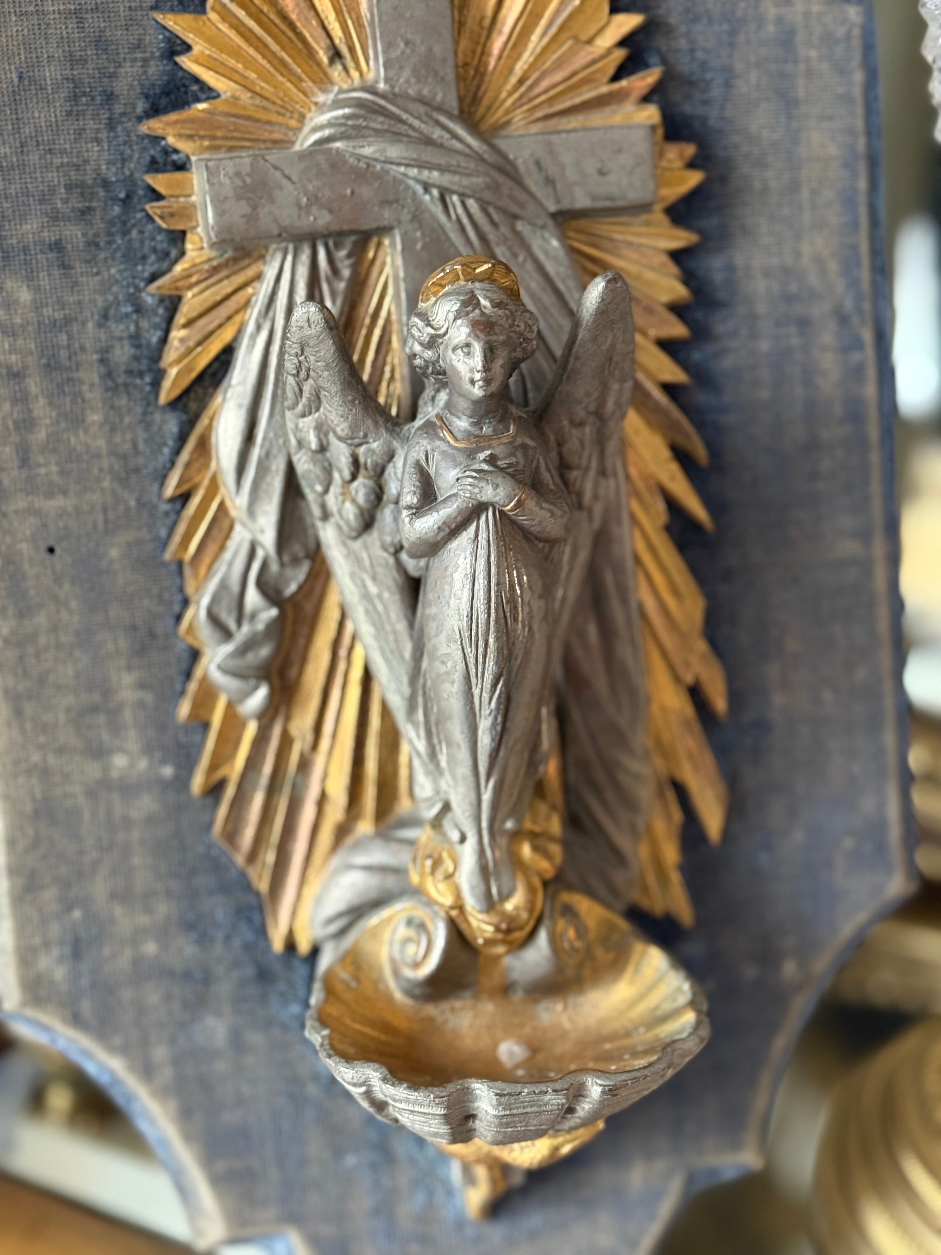 Antique French Holy Water Font