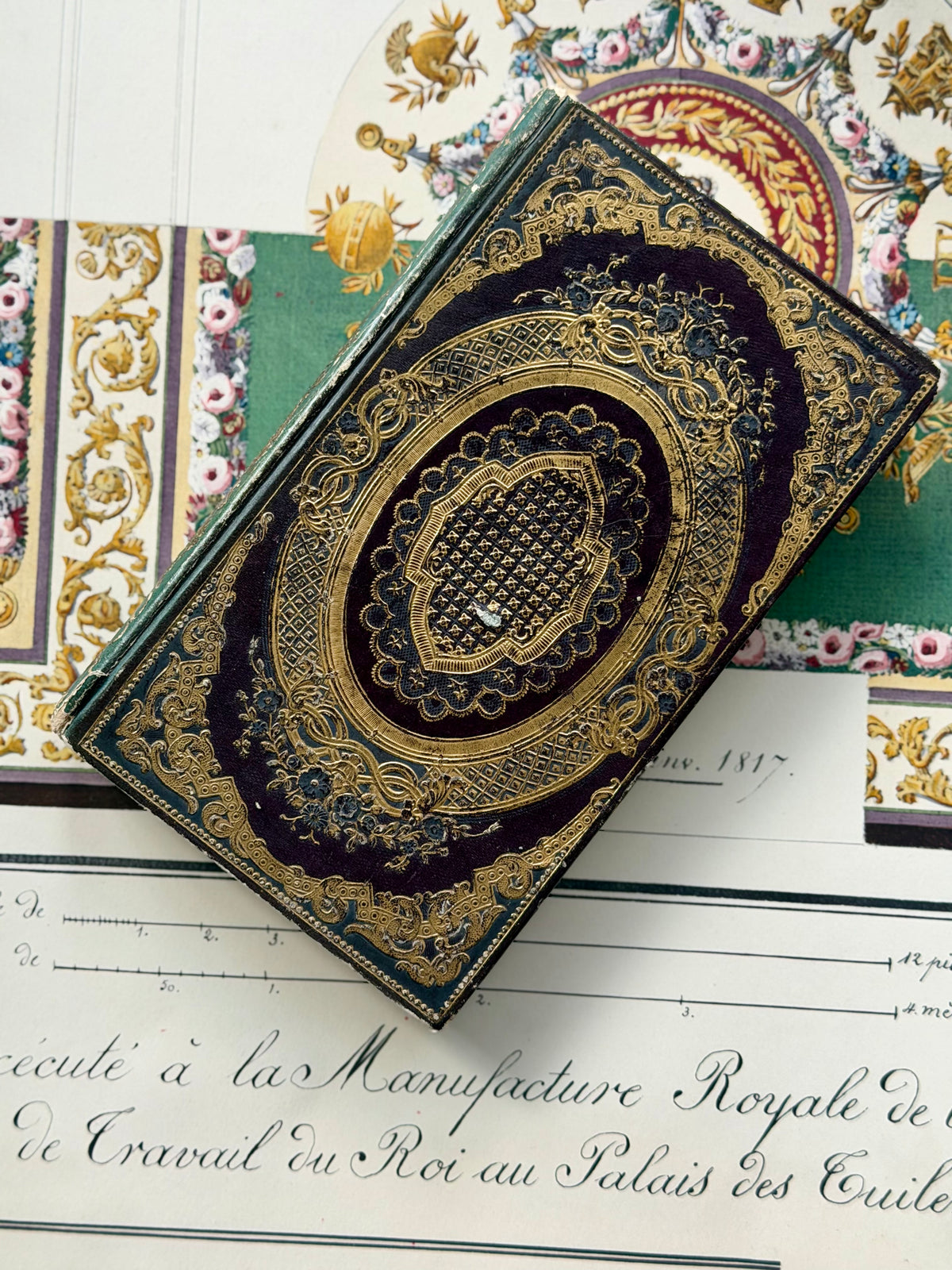 Antique French Gilt-Stamped Mame Cartonnage Book, Bibliothèque de la Jeunesse Chrétienne, Tours