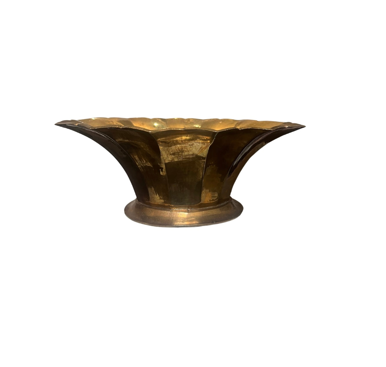 Brass Faceted Vessel