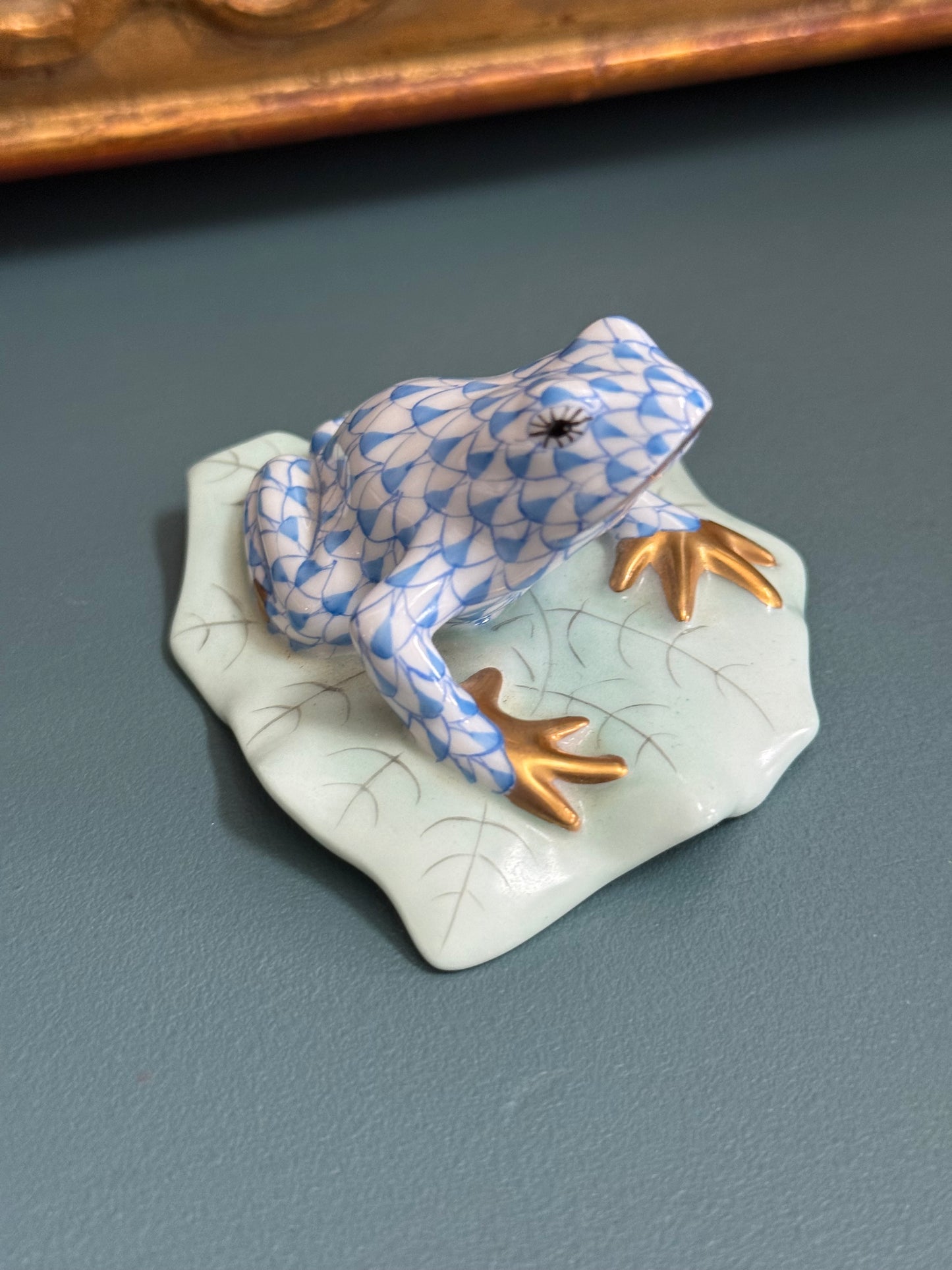 Herend Hand-Painted Porcelain Frog