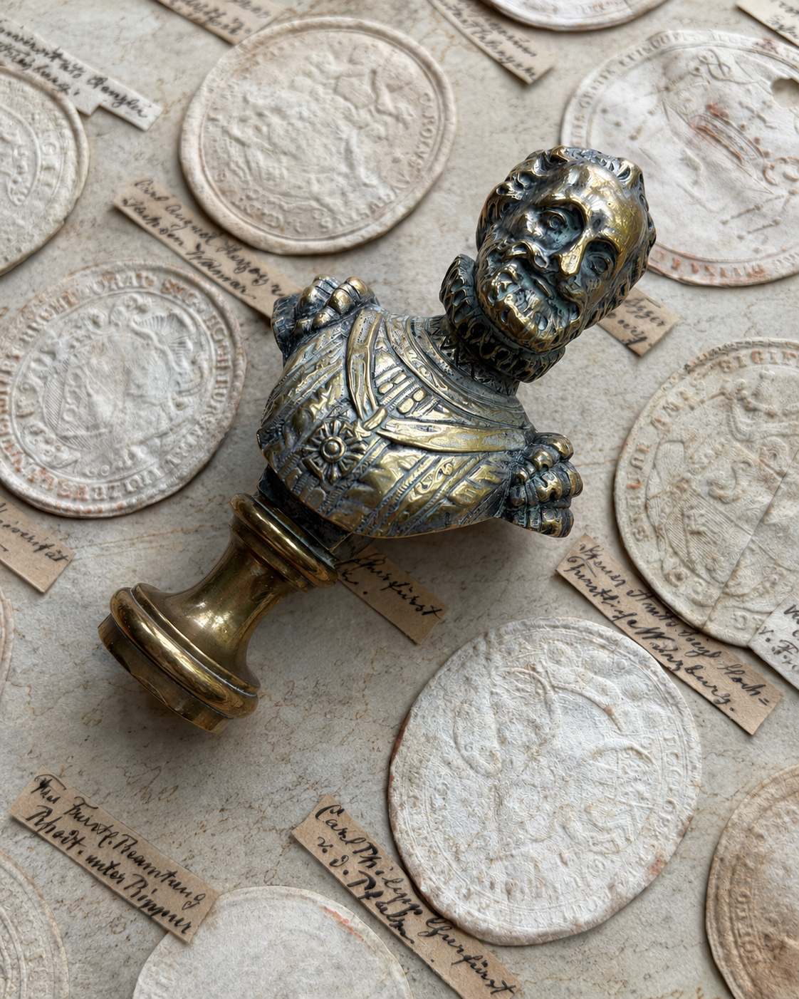 Henri IV — French Figural Desk Seal in Gilt & Silvered Bronze, Late 19th Century