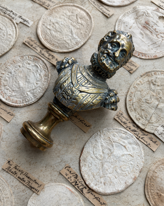 Henri IV — French Figural Desk Seal in Gilt & Silvered Bronze, Late 19th Century