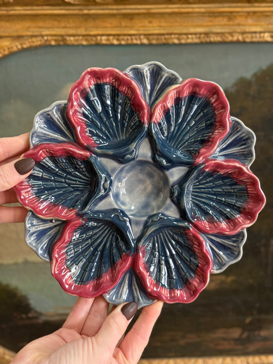 Antique French Oyster Plate