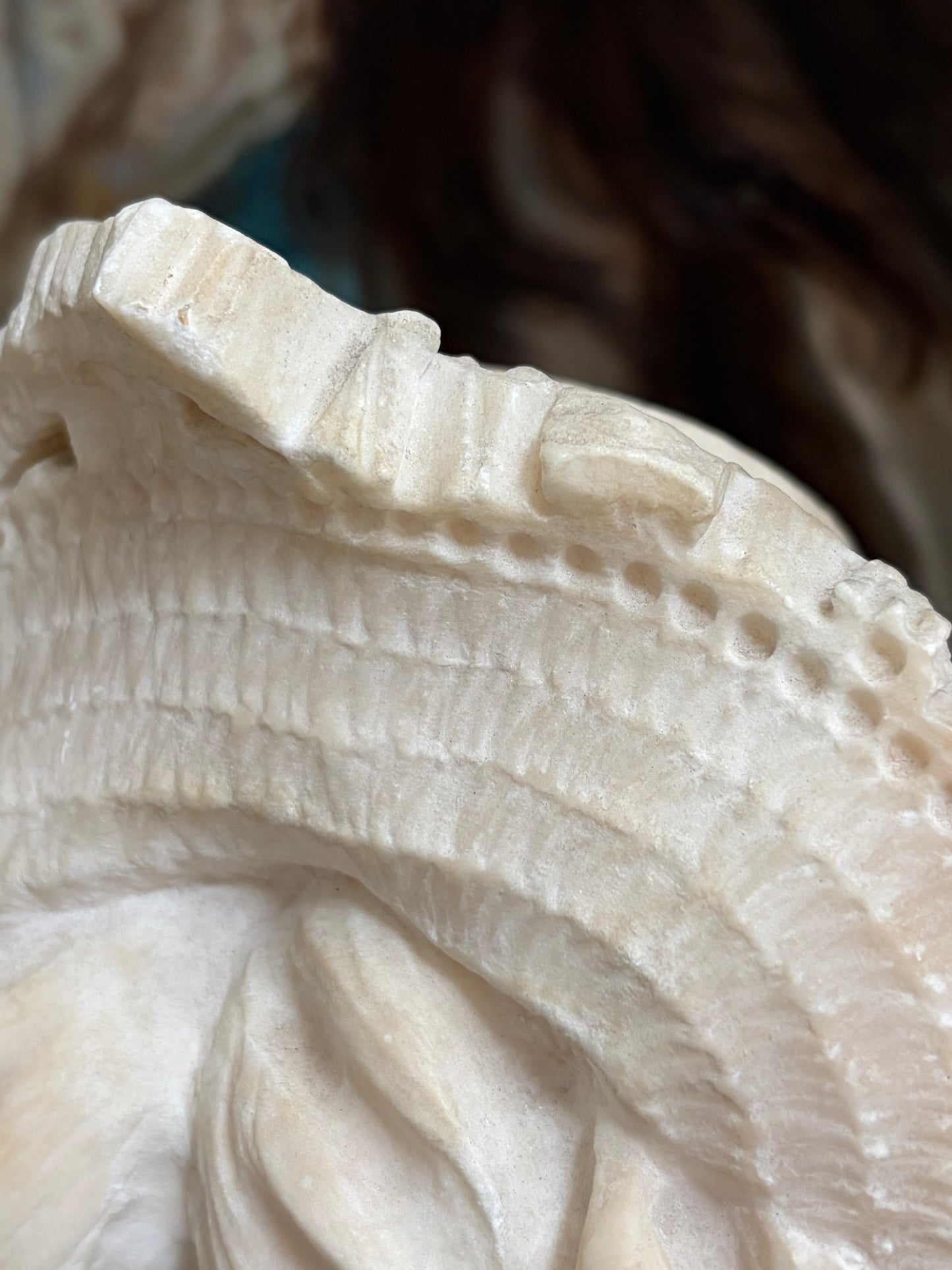 Antique Alabaster Bust of a Lady