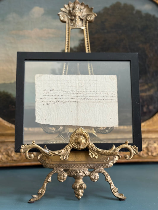Antique French Handwritten Note, 18th–19th Century