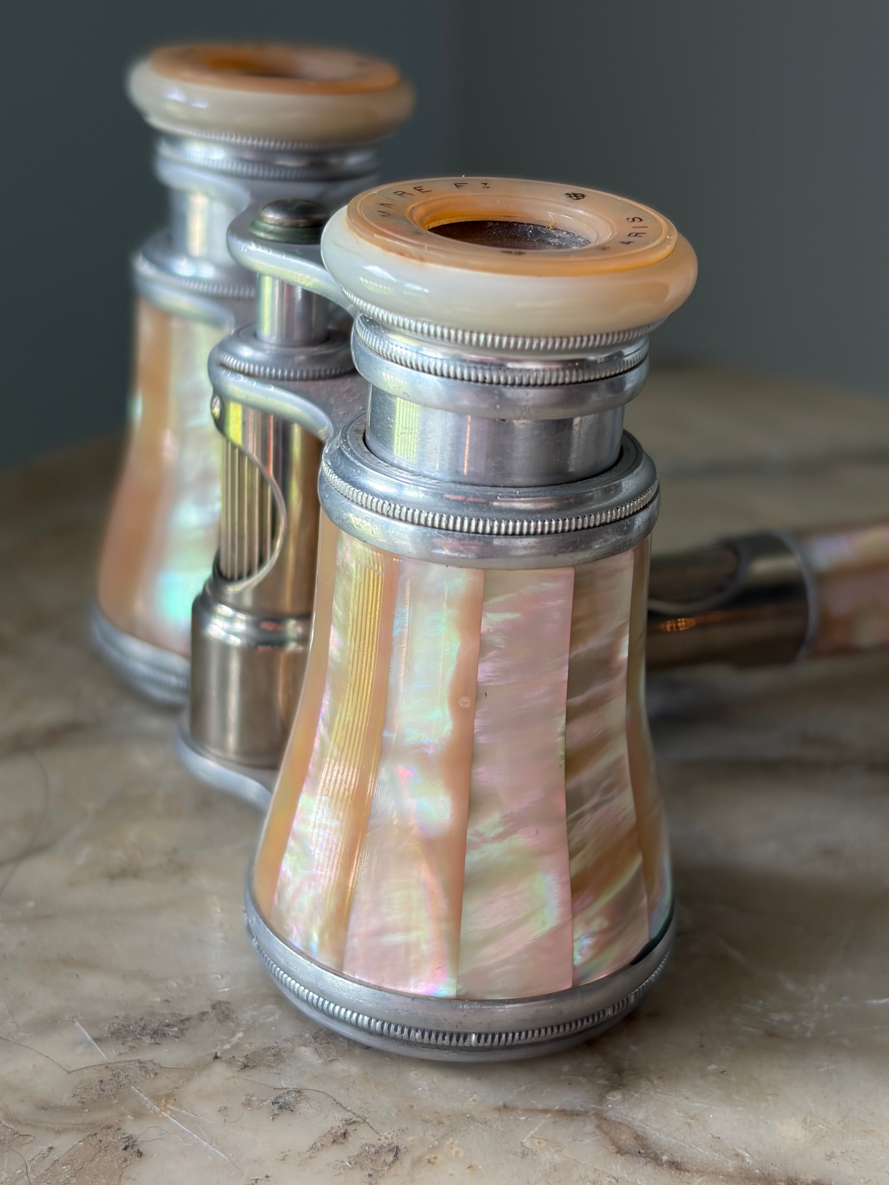 Antique La Maire Paris Mother of Pearl Opera Glasses