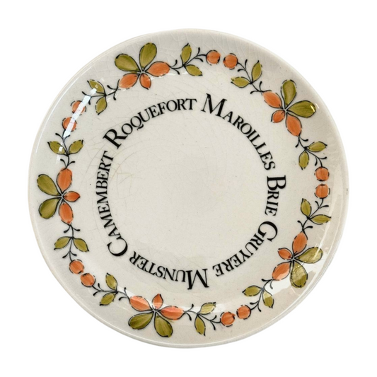 Vintage Gien France “Ma Cuisine” Cheese Plate (multiples)