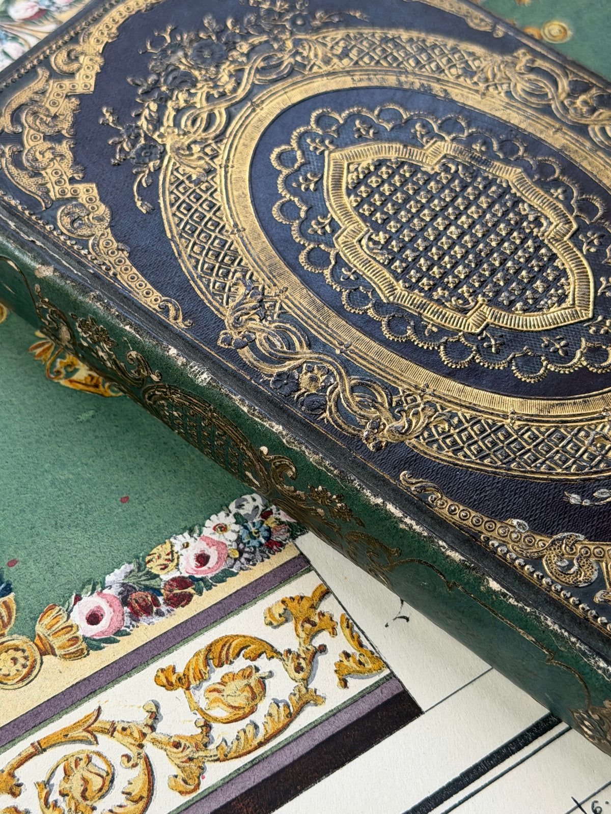 Antique French Gilt-Stamped Mame Cartonnage Book, Bibliothèque de la Jeunesse Chrétienne, Tours