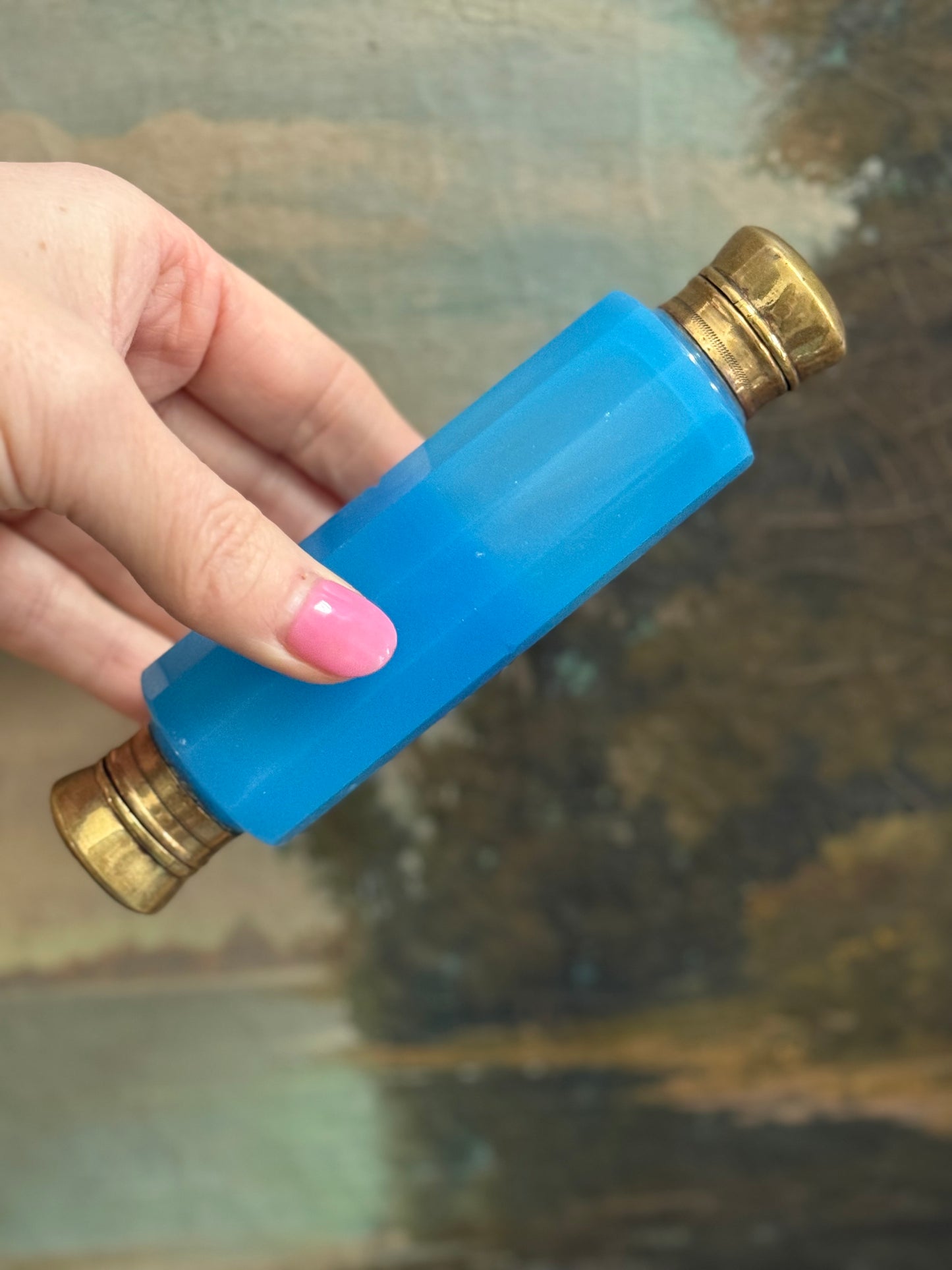 19th Century French Double Opaline Perfume Bottle