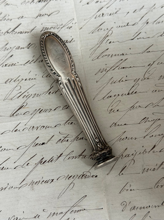 Antique Sterling Silver Wax Seal Stamp