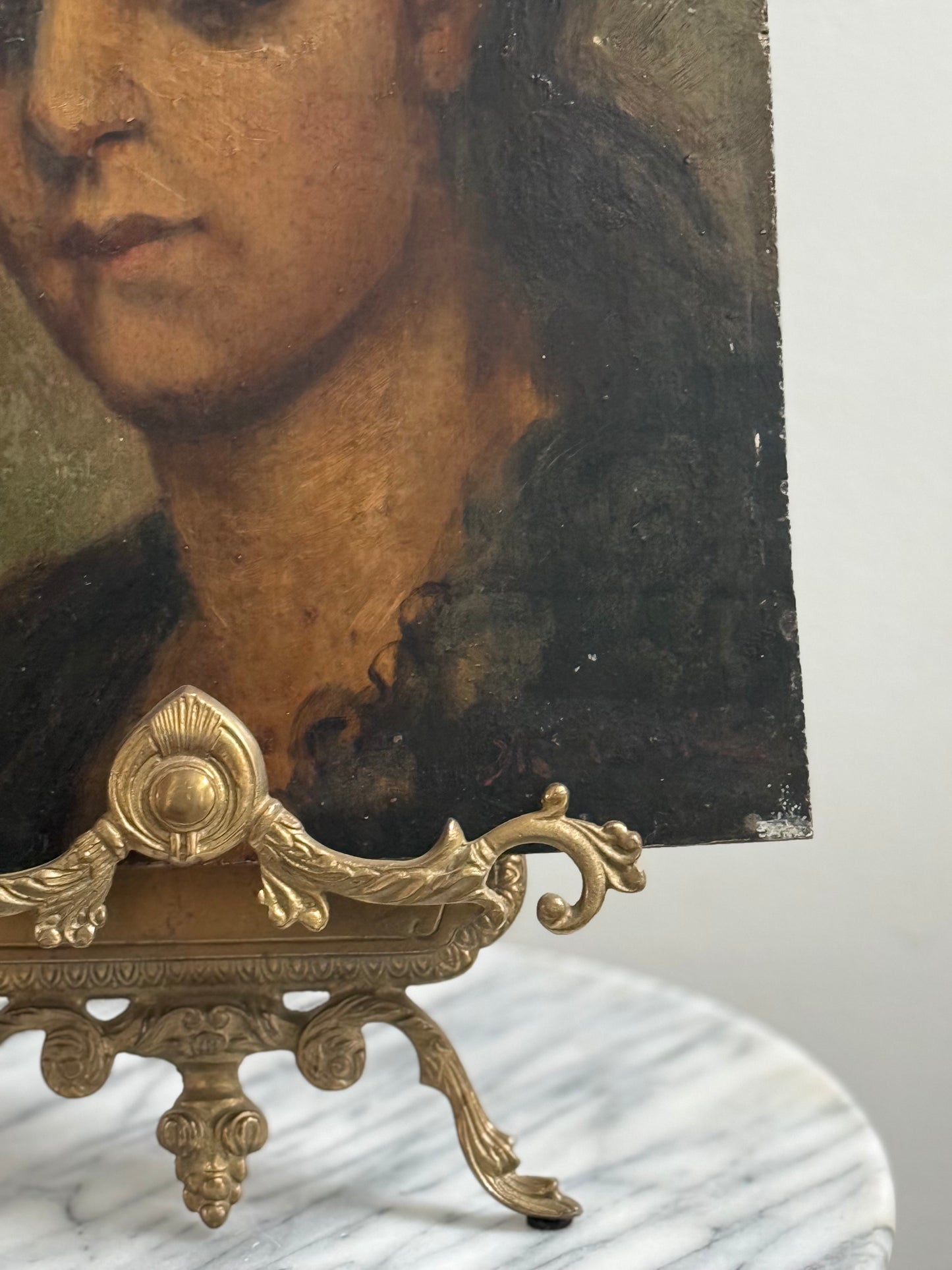 19th Century French Portrait Painting (Oil on Board)