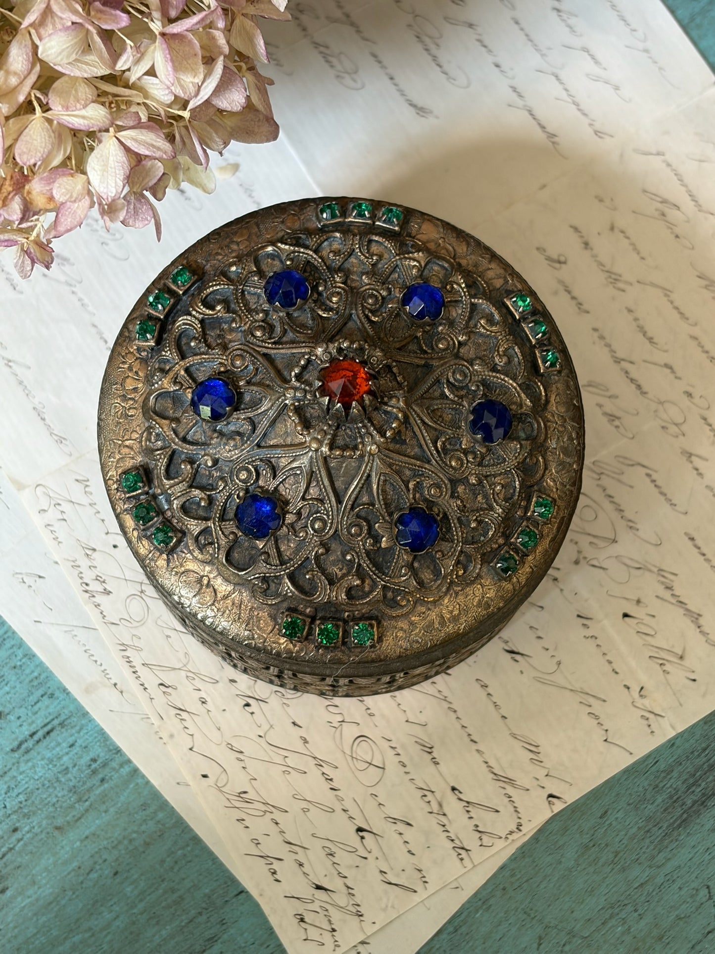 Early 20th Century Czech Jeweled Trinket Box