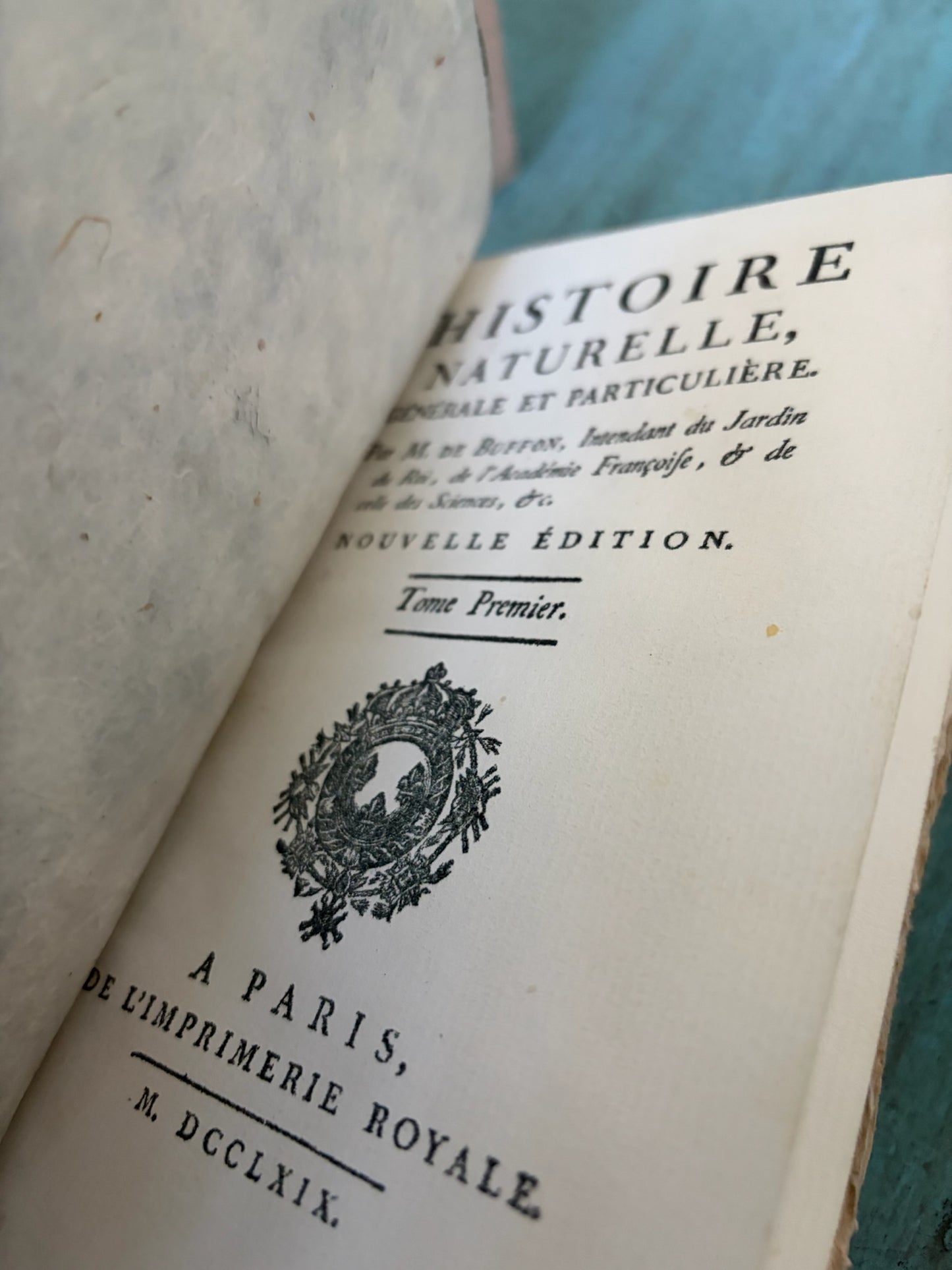 Antique Decorative Book · 255-Year-Old French Histoire Naturelle · Repurposed in Cream (multiples)