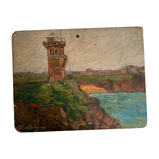 Original French Oil Painting on Board