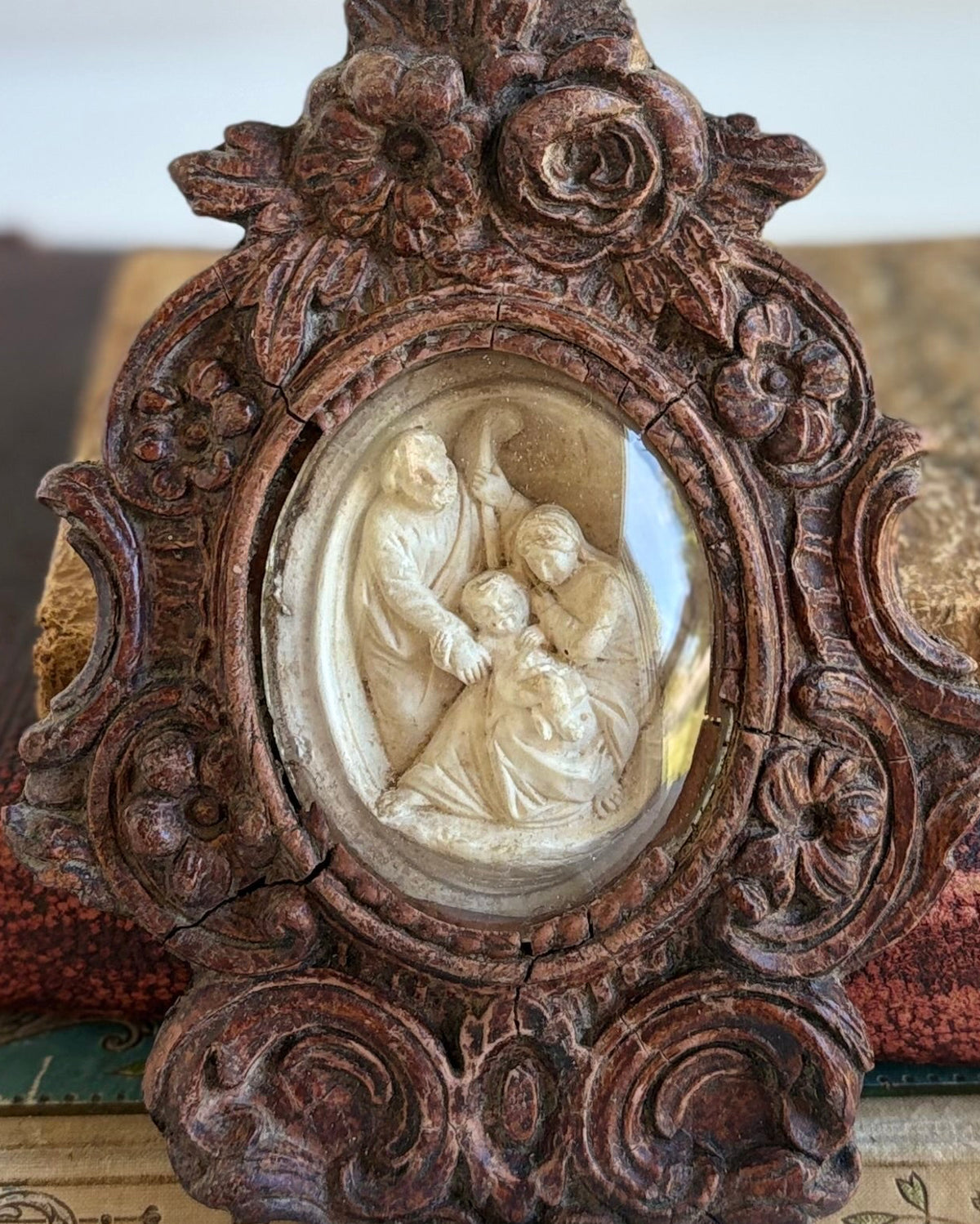 Antique French Religious Holy Water Font