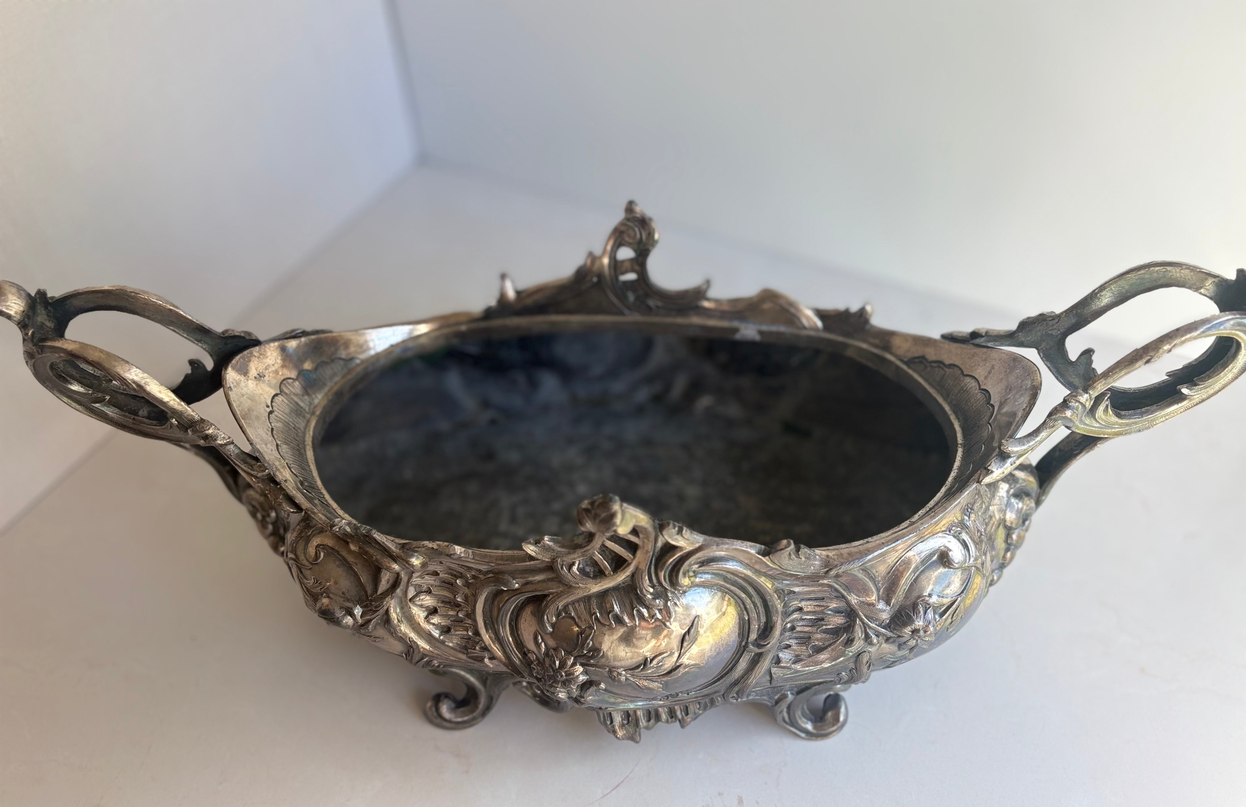 Antique French Silver-Plated Jardinière