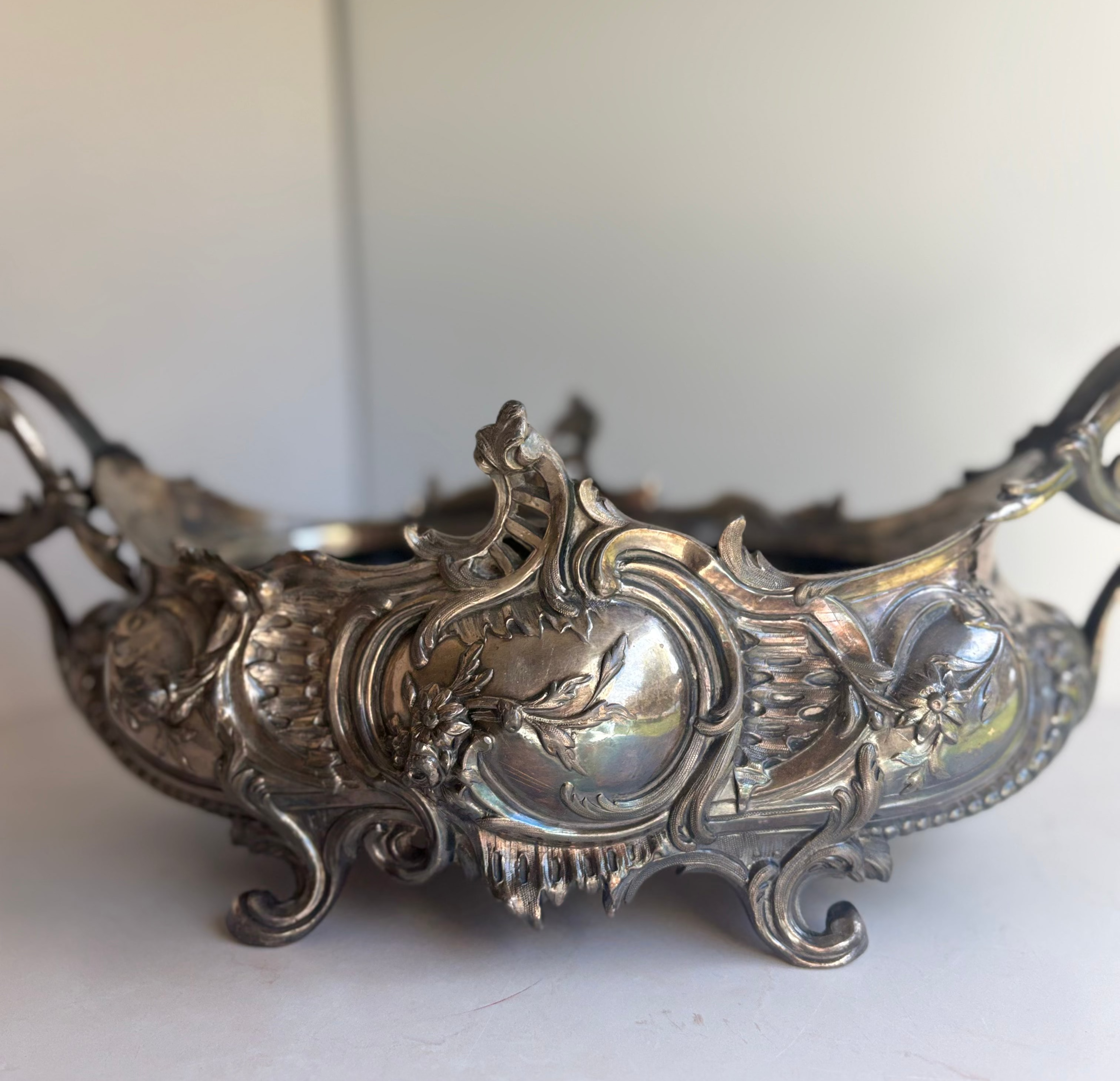 Antique French Silver-Plated Jardinière