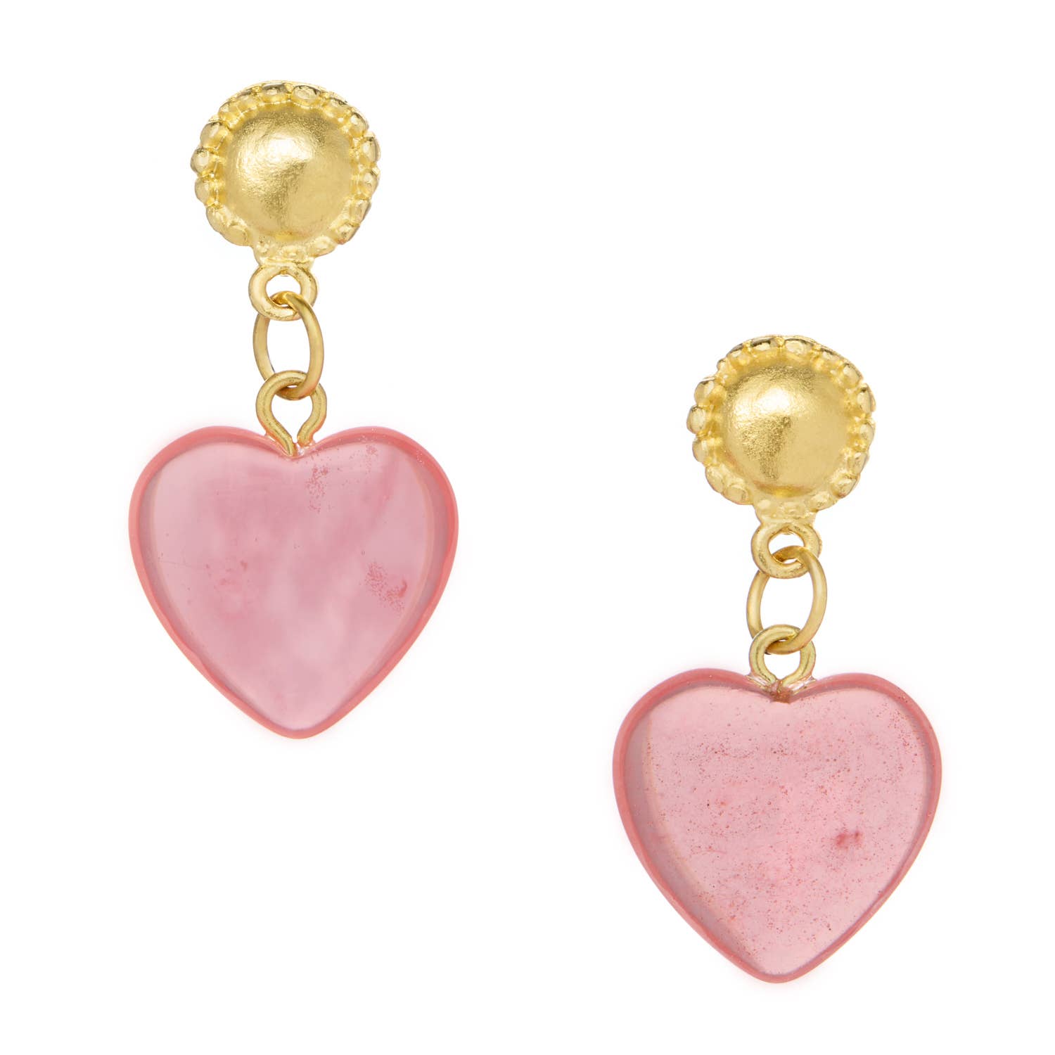 Loren Heart Earrings : White Turquoise