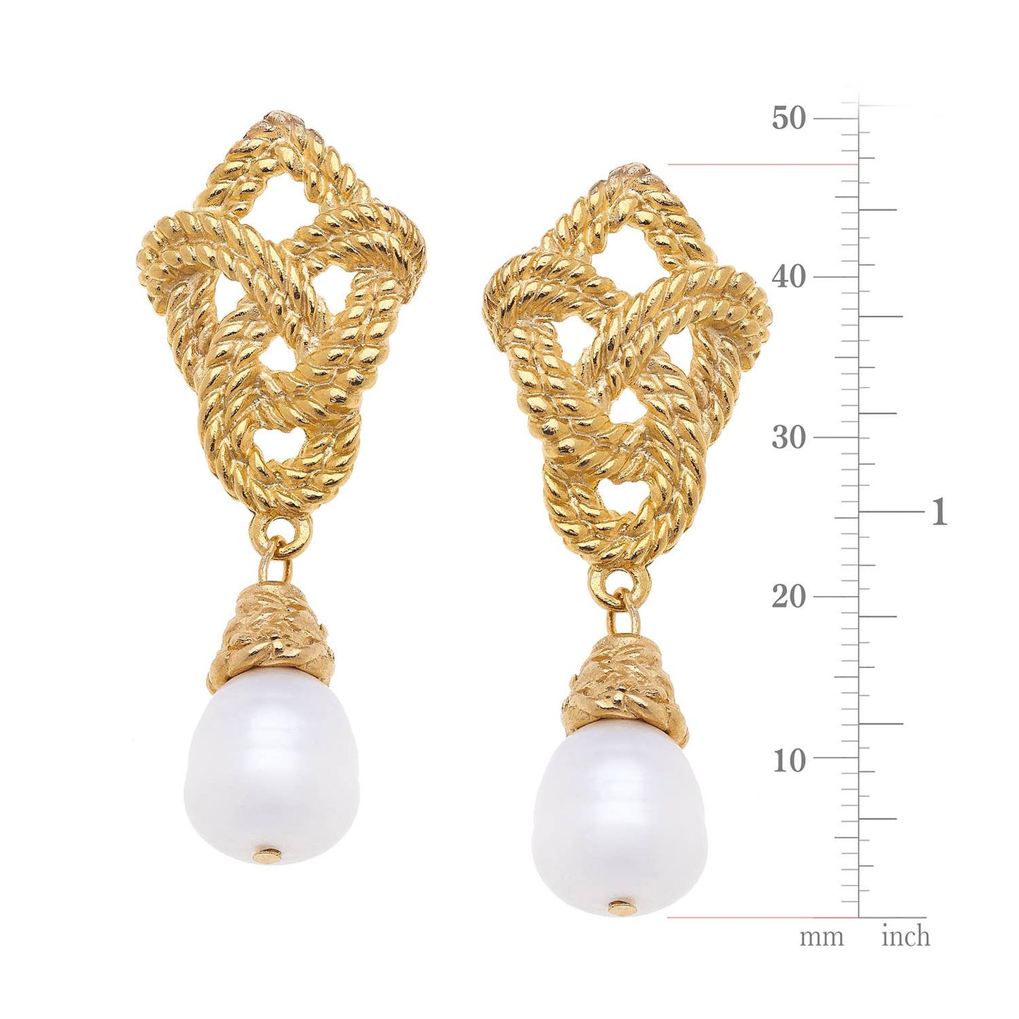 Love Knot + Pearl Drop Earrings