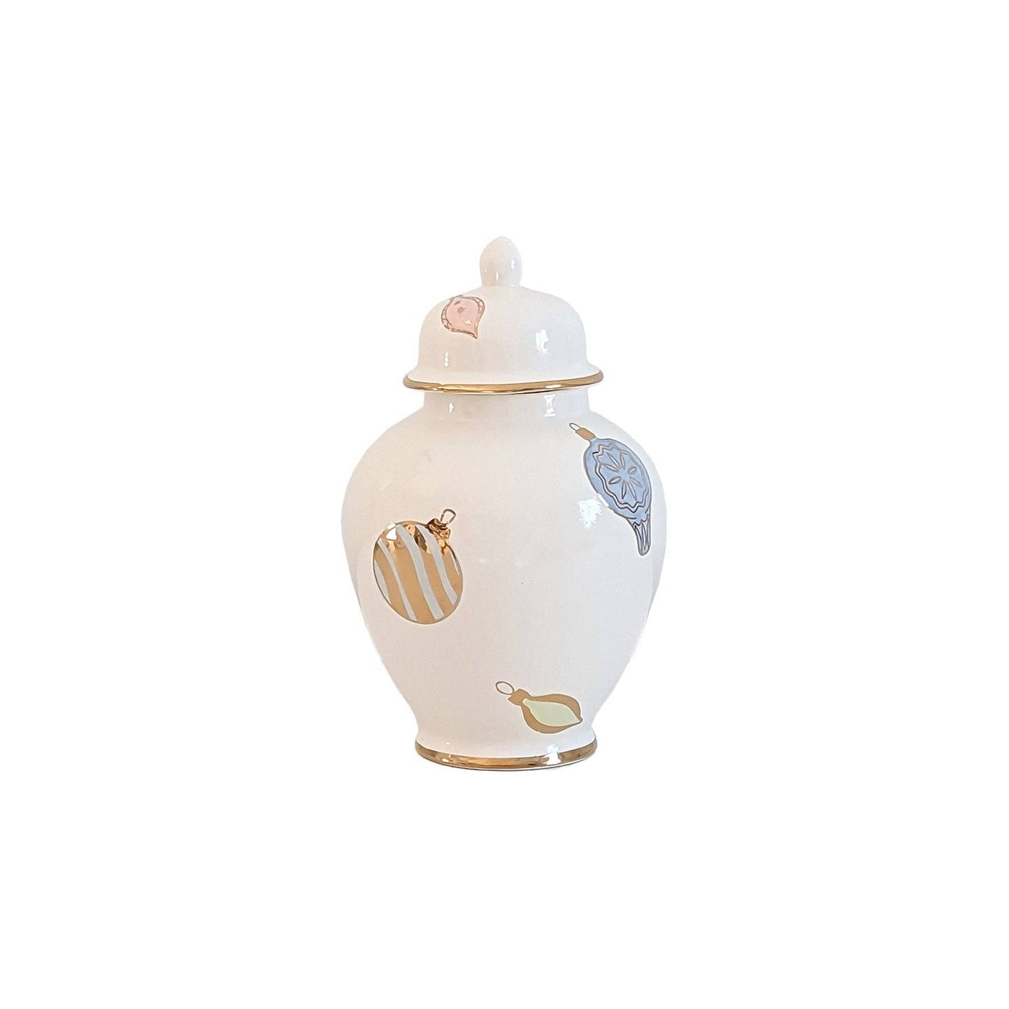 Pastel Baubles Ginger Jars with 22K Gold Accents: Medium