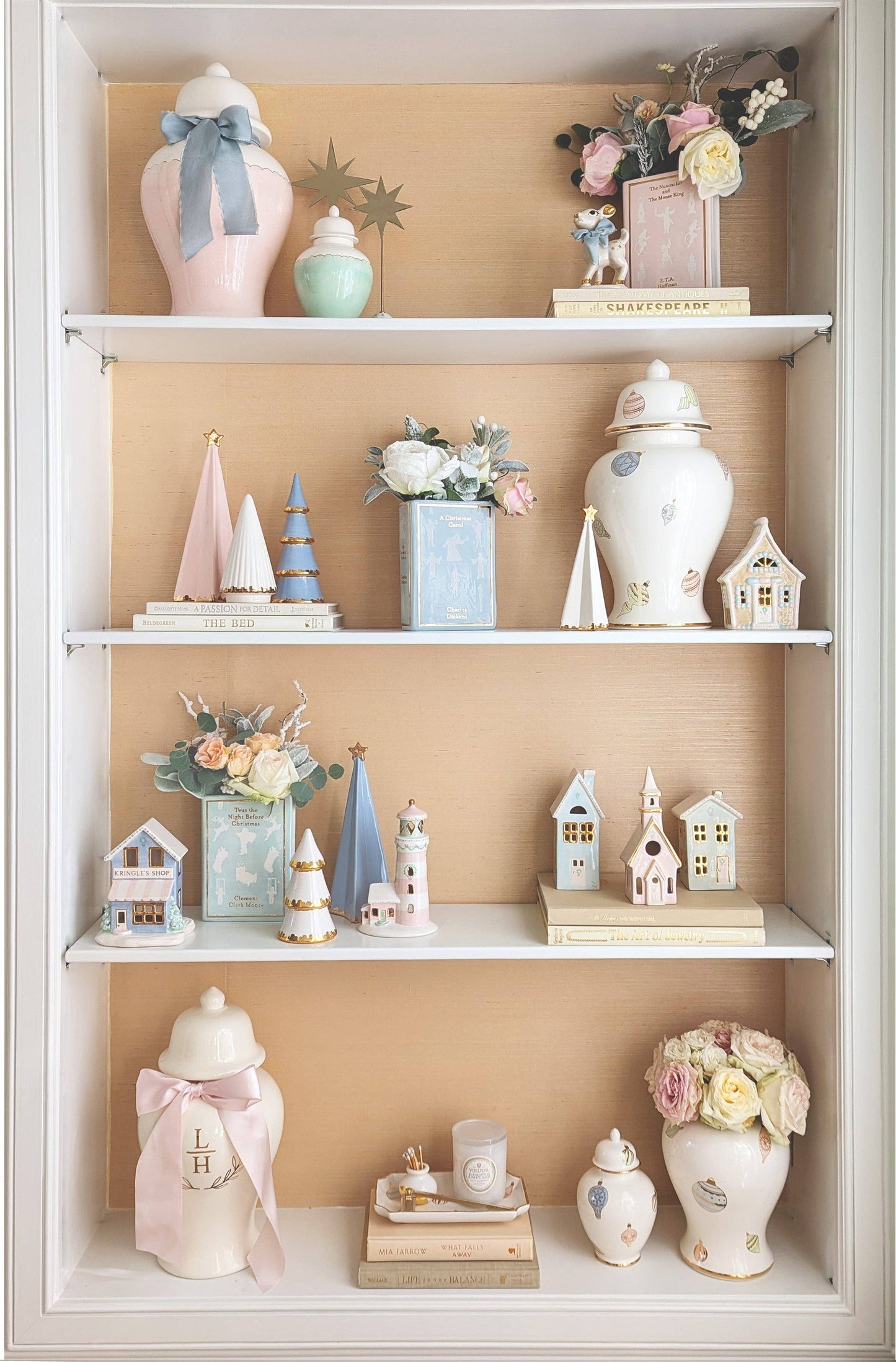 Pastel Baubles Ginger Jars with 22K Gold Accents: Medium