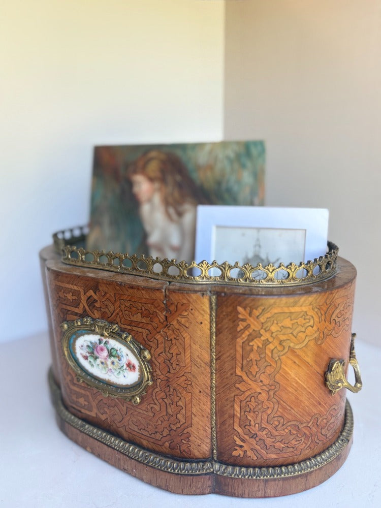 Antique French Marquetry Jardinière