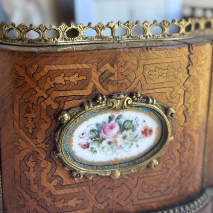 Antique French Marquetry Jardinière