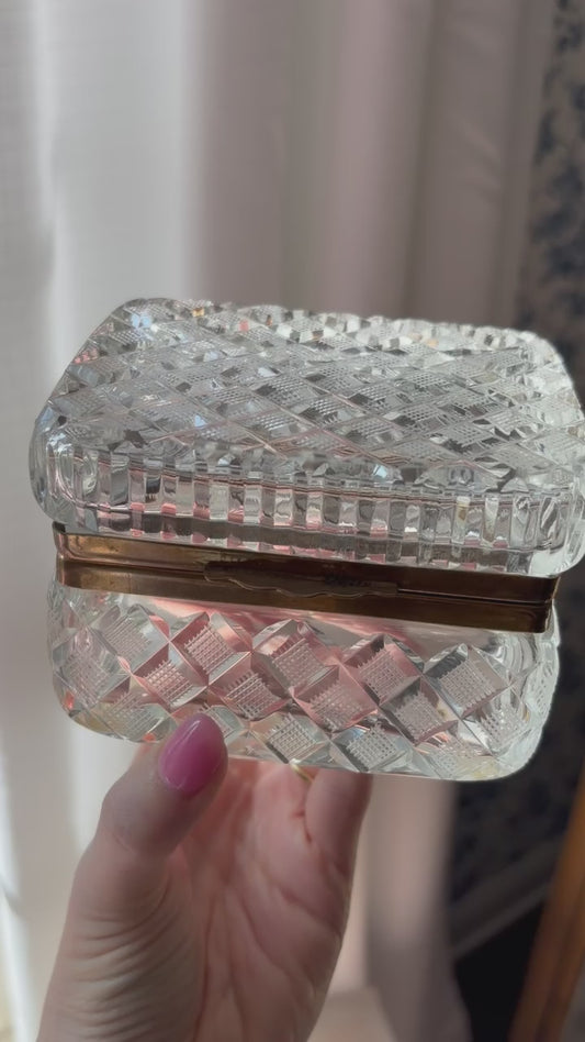 Early 20th Century French Crystal Casket